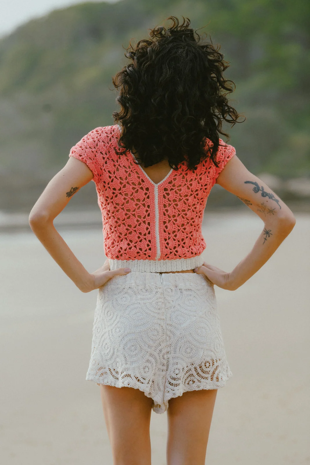 Havana Crochet Top - Coral - Image 4