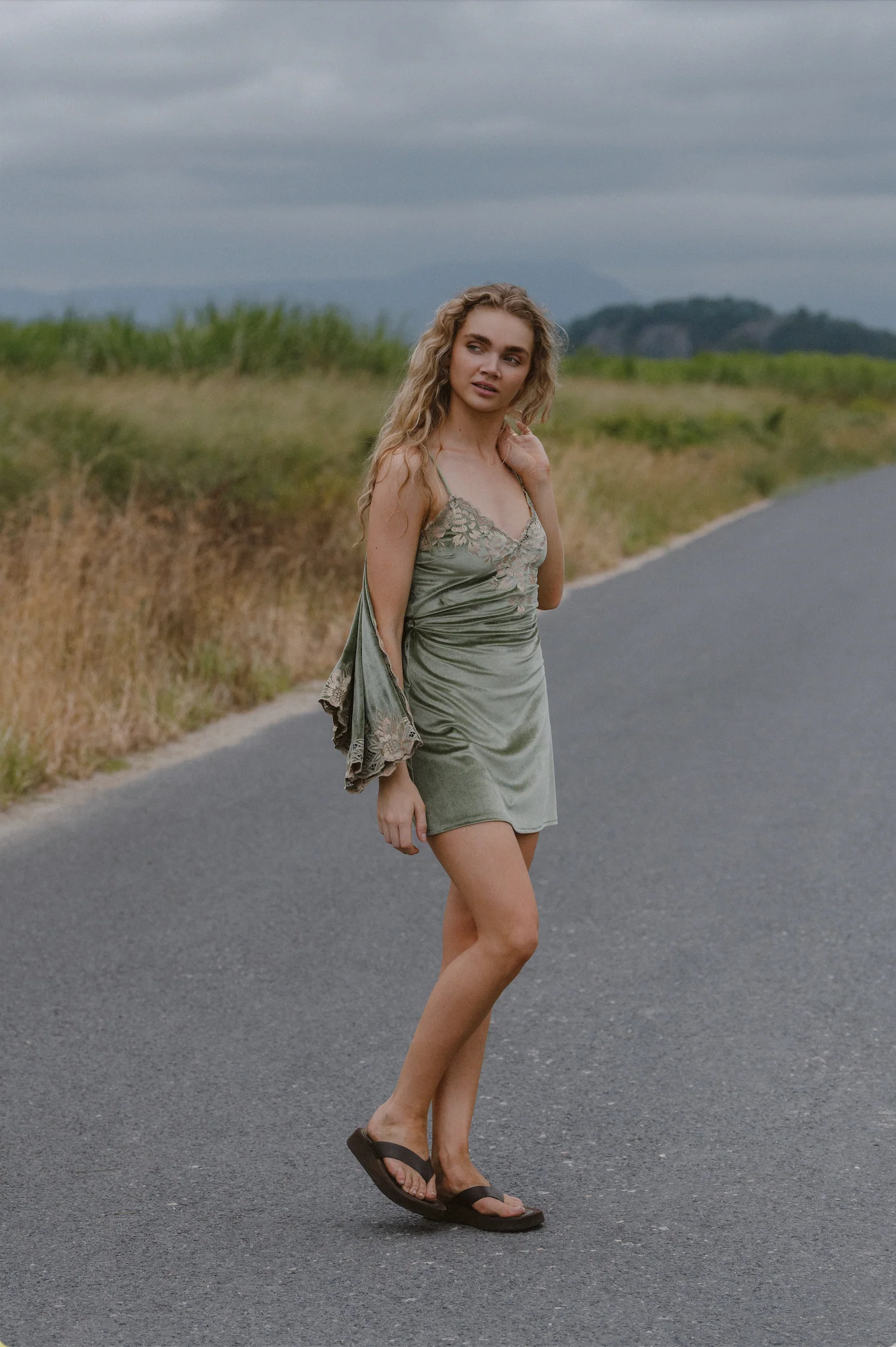 Hendrix Mini Dress - Moss - Image 3