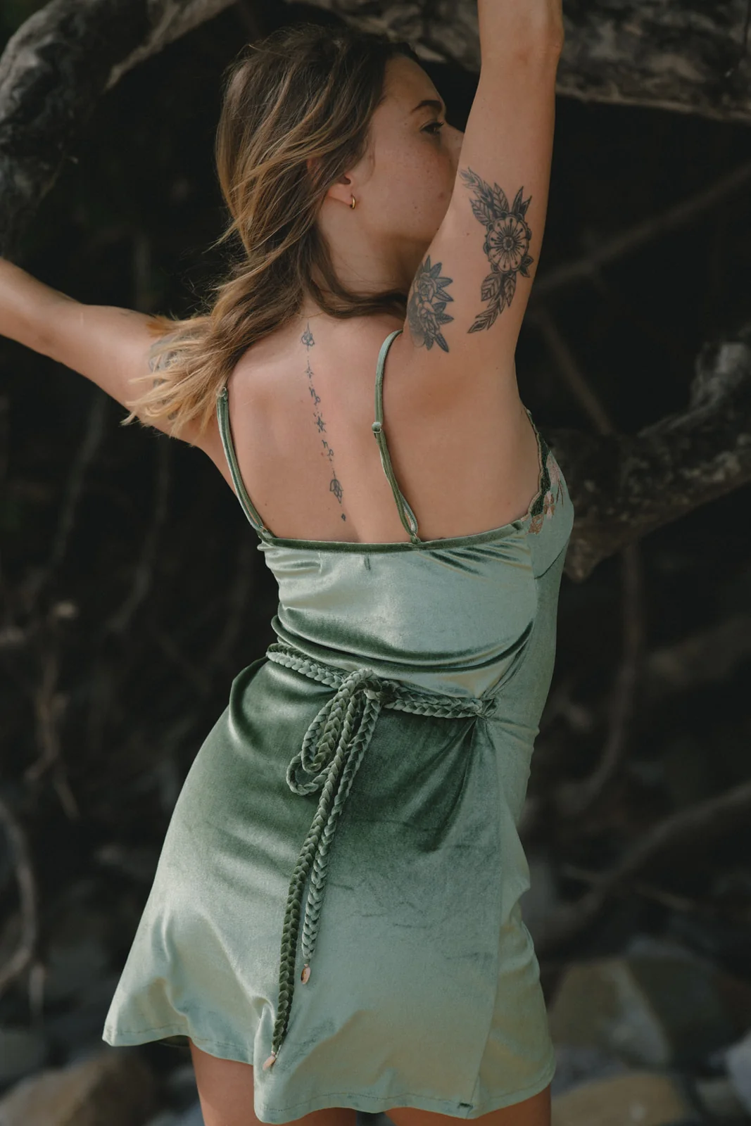Hendrix Mini Dress - Moss - Image 8