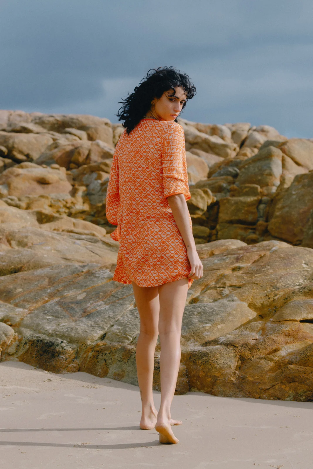 Solara Wrap Dress - Coral - Image 2