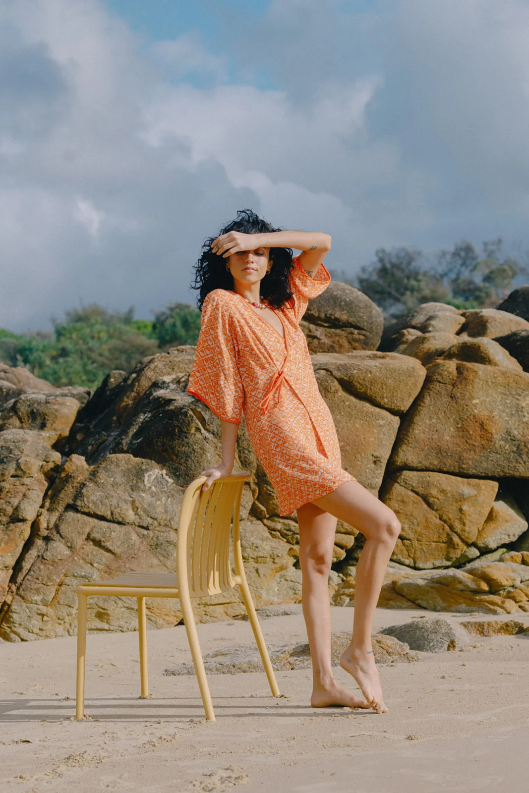 Solara Wrap Dress - Coral - Image 5